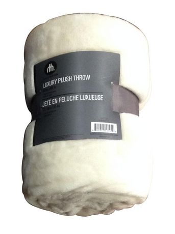 hometrends Luxury Royal Plush Throw Cream Walmart.ca