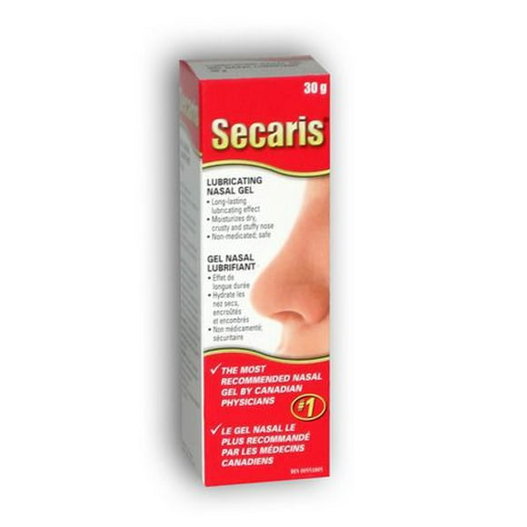 Gel lubrifiant nasal Secaris - 30g SecarisMD est un gel lubrifiant nasal pour le soulagement temporaire de la sécheresse et de l’irritation du nez.