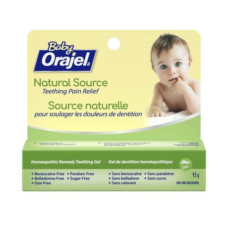 Orajel Natural Source Teething Pain relief Gel, 9.5 g