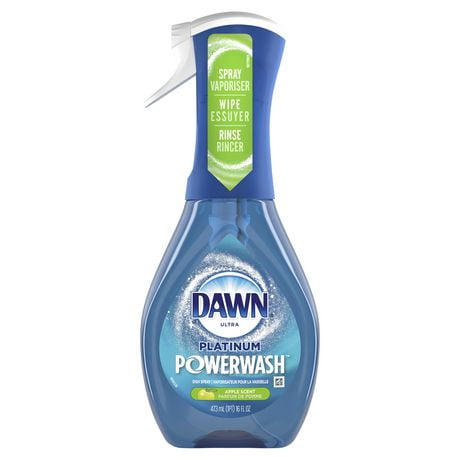 Vaporisateur pour la vaisselle Dawn Powerwash, trousse de départ de savon à vaisselle liquide, Pomme, 473 mL 473ML