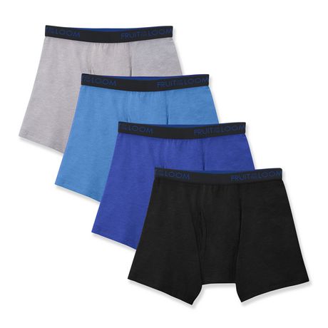 Fruit of the Loom Boys' Breathable Cotton Mesh Boxer Brief, 4-Pack ...