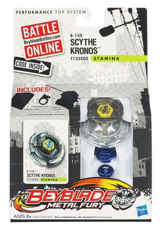 Hasbro Beyblade Metal Fury B-150 Scythe Kronos T125EDS Top | Walmart Canada