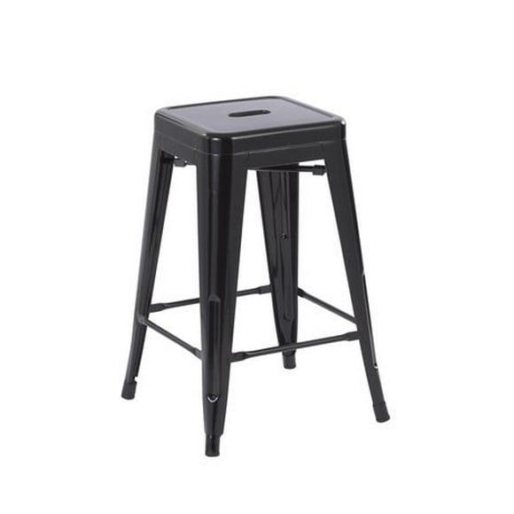 Hometrends 24 inch Metal Stackable Kitchen Stools, Black, Hometrends 24 inch Metal Stools, include 1x Black Color Stool