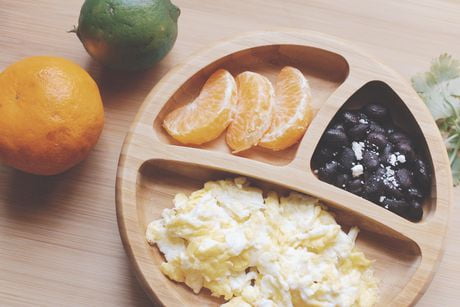 Avanchy Alimentation Pour Bebe En Bas Age Plaque D Aspiration En Bambou Divisee Cuillere En