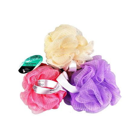 EQUATE BEAUTY BATH POUF 20G, 20G,CREAM,PINK,PURPLE