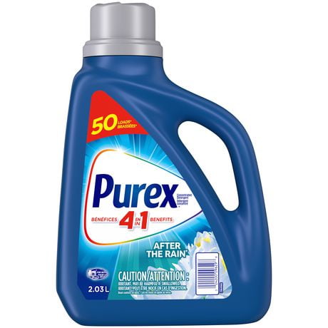 Purex 4 in 1 Liquid Laundry Concentrated Detergent, After The Rain, 2.03L, 50 Loads