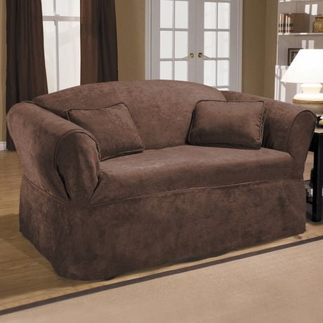 Surefit Sure Fit Luxury Suede Relaxed Fit Loveseat Slipcover Walmart Canada