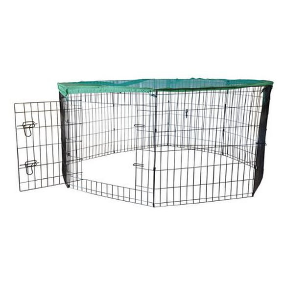24" Wire Dog Pet Exercise Pen with Removable Cover