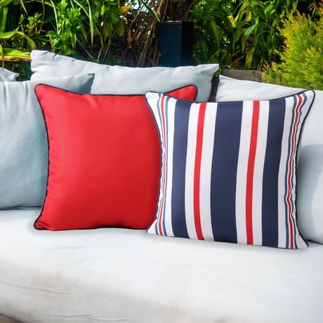 Blue patio pillows best sale