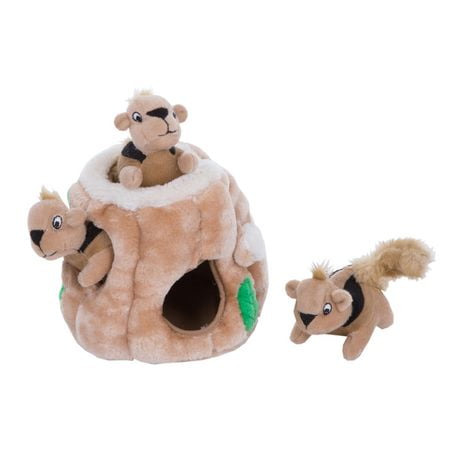 Outward Hound Interactive Puzzle Plush Squeak Dog Toy Hide A Squirrel Small, Engaging Plush