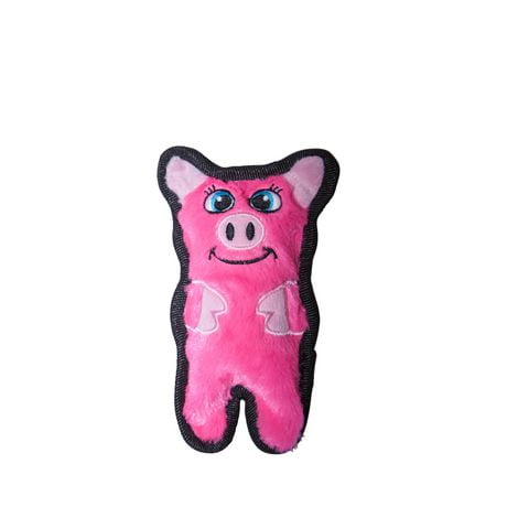 Outward Hound Durable Plush Squeak Dog Toy Invincibles Mini Pig, Durable
