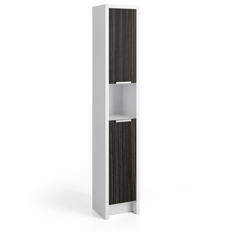 Fabritec 75 Zenza Tall Linen Cabinet With Open Shelf Walmart Canada