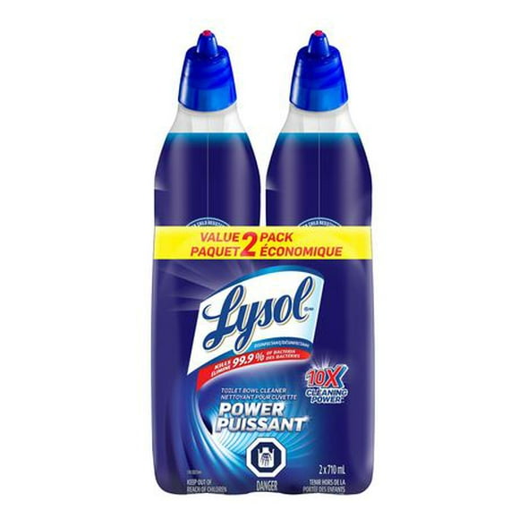 Lysol Bathroom cleaning- Toilet Bowl Cleaner,  Power, 2x710ML