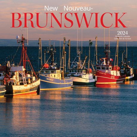 Wyman Publishing New Brunswick 2024 12x24 Inch Square Wall Calendar, 9781525611544