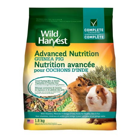 Wild Harvest Nutrition avancée pour cochons d'inde 1,8kg