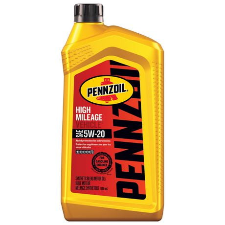 Pennzoil High Mileage Vehicle 5W-20 946ML, Pzl High Mileage 5W-20