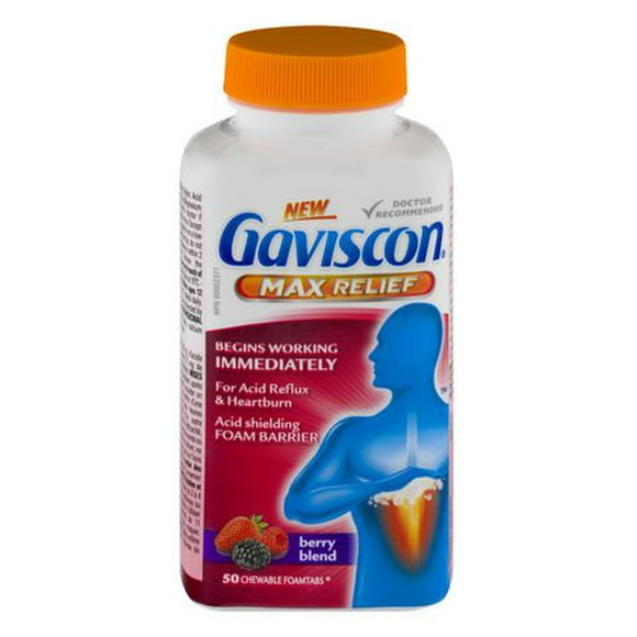 Gaviscon Max Relief Tablet Berry Blend, 50 count
