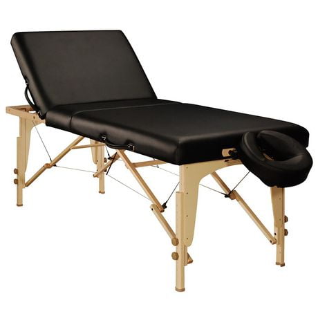 Table de massage portable Master Massage Midas Tilt 76 cm avec lit de beauté  en Noir