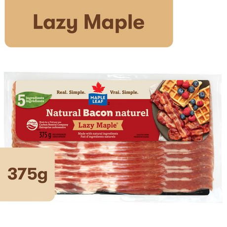 Maple Leaf Lazy Maple Natural Bacon, 375 g