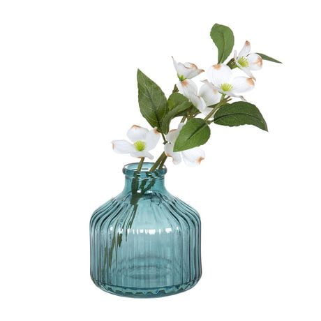 hometrends Benning Dogwood in Blue Vase