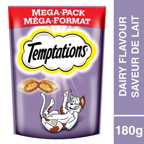 Temptations Creamy Dairy Flavour Soft & Crunchy Adult Cat Treats, 180g