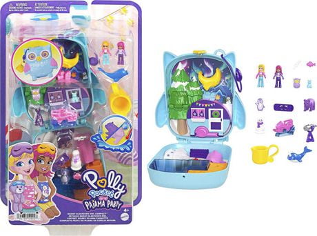 Polly Pocket Pajama Party Snowy Sleepover Owl Compact 