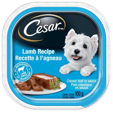Nourriture humide pour chiens CESAR pain classique en sauce recette à l'agneau 100g