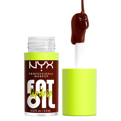 NYX PROFESSIONAL MAKEUP, Fat Oil, Lip drip, 12HR Hydration, Non-sticky, Vegan Formula - 06 FOLLOW BACK (Peach), Hydrating lip oil