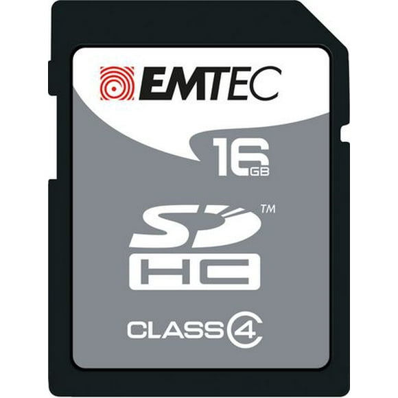Carte à mémoire SD CL4 d'Emtec de 16 Go de la collection d'argent