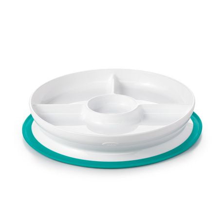 OXO TOT STICK & STAY DIVIDED PLATE - TURQUOISE