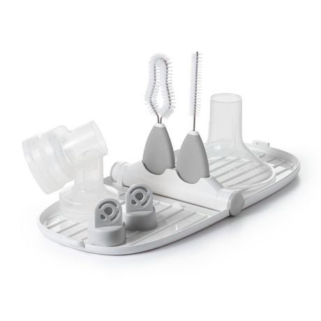 OXO TOT BREAST PUMP PARTS DRYING RACK WITH DETAIL BRUSHES