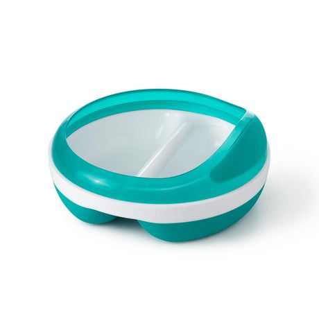 OXO Tot Divided Feeding Dish With Removable Ring And Storage Lid, Teal