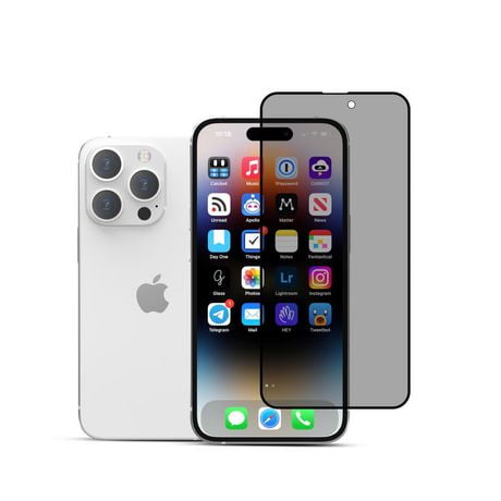 22 cases Protecteur D'écran Verre Privacy iPhone 15 Pro