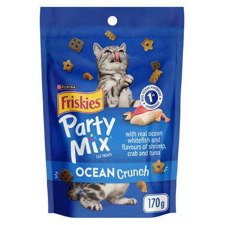 Friskies Party Mix Ocean Crunch, Cat Treats 170g, 170 g