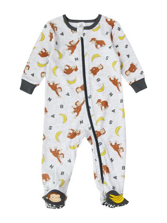 Curious George one piece pyjama for baby | Walmart Canada