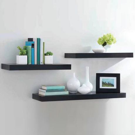 Hometrends Black Floating Shelf, Decorative Wall Shelves Canada