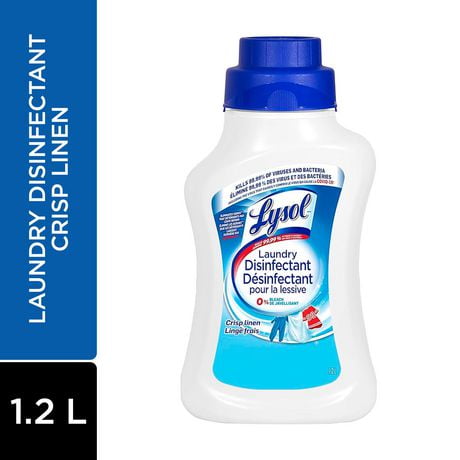 Lysol Laundry Disinfectant Detergent, Crisp Linen, 1.2L