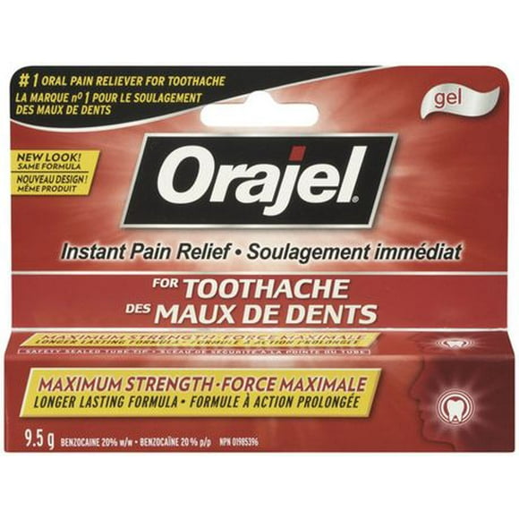 Gel Orajel force maximale pour maux de dents 9.5 g Le gel Orajel® Force maximale