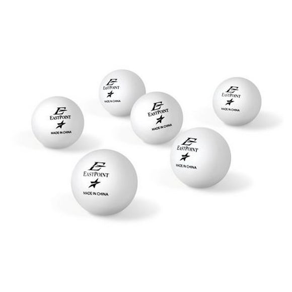 Balles de tennis de table EastPoint Sports 1 étoile de 40 mm blanches 6 balles de tennis de table