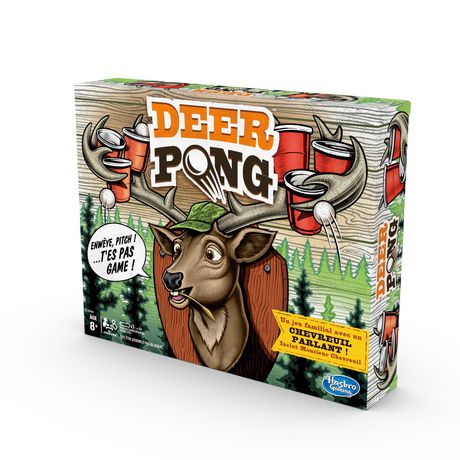 Hasbro Deer Pong Game, Features Talking Deer Head And Music Multi