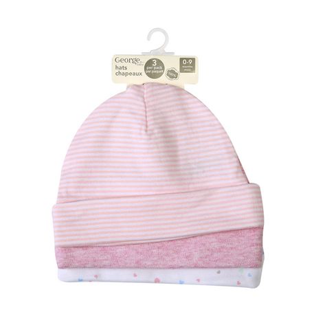 George baby Girls' Cotton Caps, 3-Pack | Walmart Canada