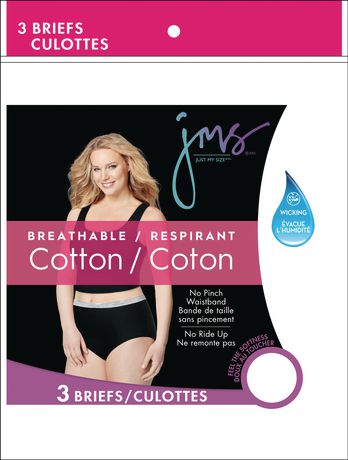 JMS Women's Cool Comfort High-Waist Cotton Brief, 5-Pack 