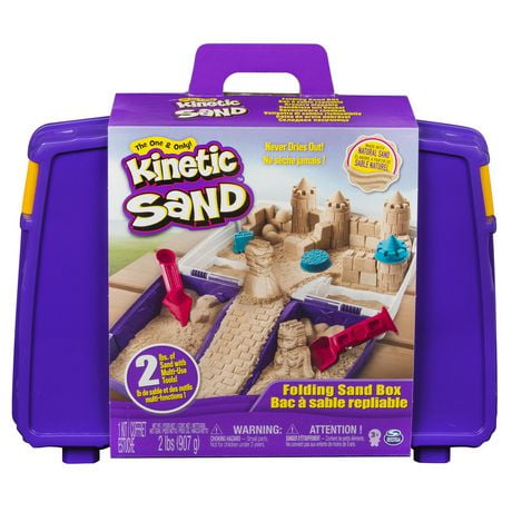Kinetic Sand Folding Sand Box w/ Sand and Mold Tools
