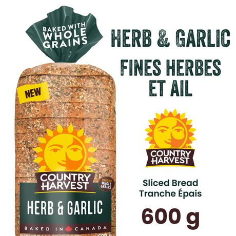 Country Harvest® Herb & Garlic Sliced Bread, 600 g