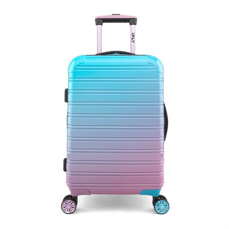 iFLY Hard Sided Fibertech Luggage 22", Cotton Candy
