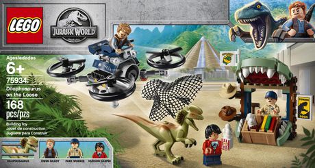 lego jurassic world dilophosaurus on the loose