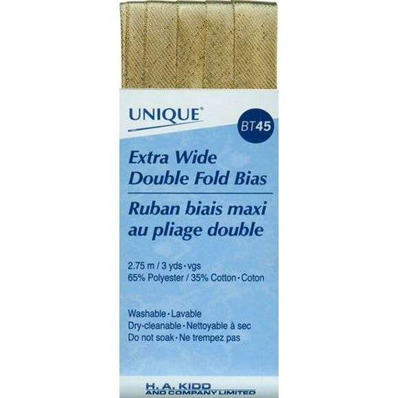 Unique Extra Wide Double Fold Bias Tape, 15 mm x 2.75 m