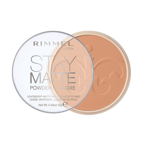 Rimmel Stay Matte Pressed Powder, lightweight, creamy texture, high coverage, long-lasting shine control for up to 5H,100% Cruelty-Free, Matte Finish