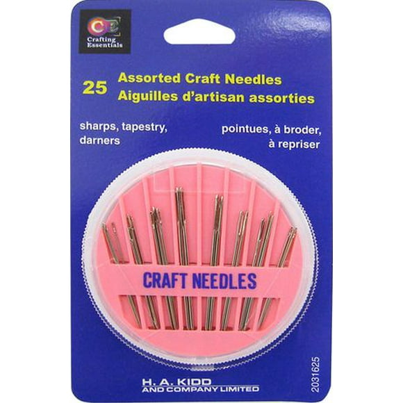 Crafting Essentials Craft Needle Compact, Crafting Essentials 25 assorted craft needle compact.