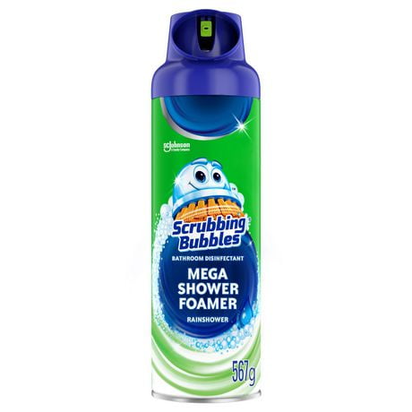 Scrubbing Bubbles® Mega Shower Foamer, Removes Soap Scum from Tubs, Shower Walls and More, Rainshower Scent, 567g, 567g, Rainshower Scent